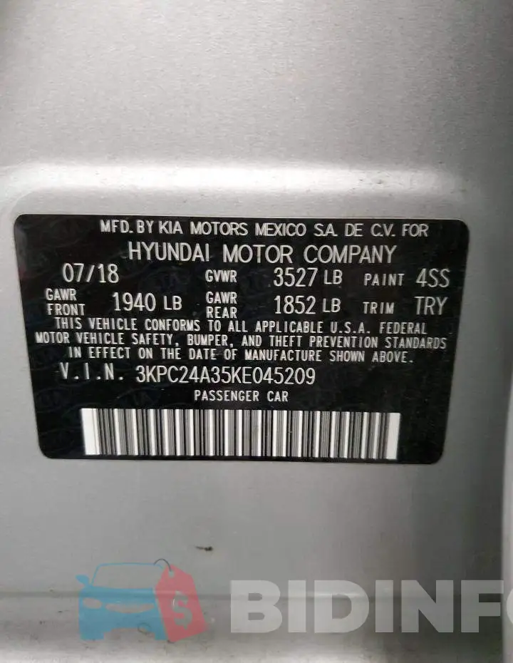 3KPC24A35KE045209 Photo# 13