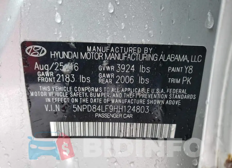 5NPD84LF9HH124803 Photo# 12