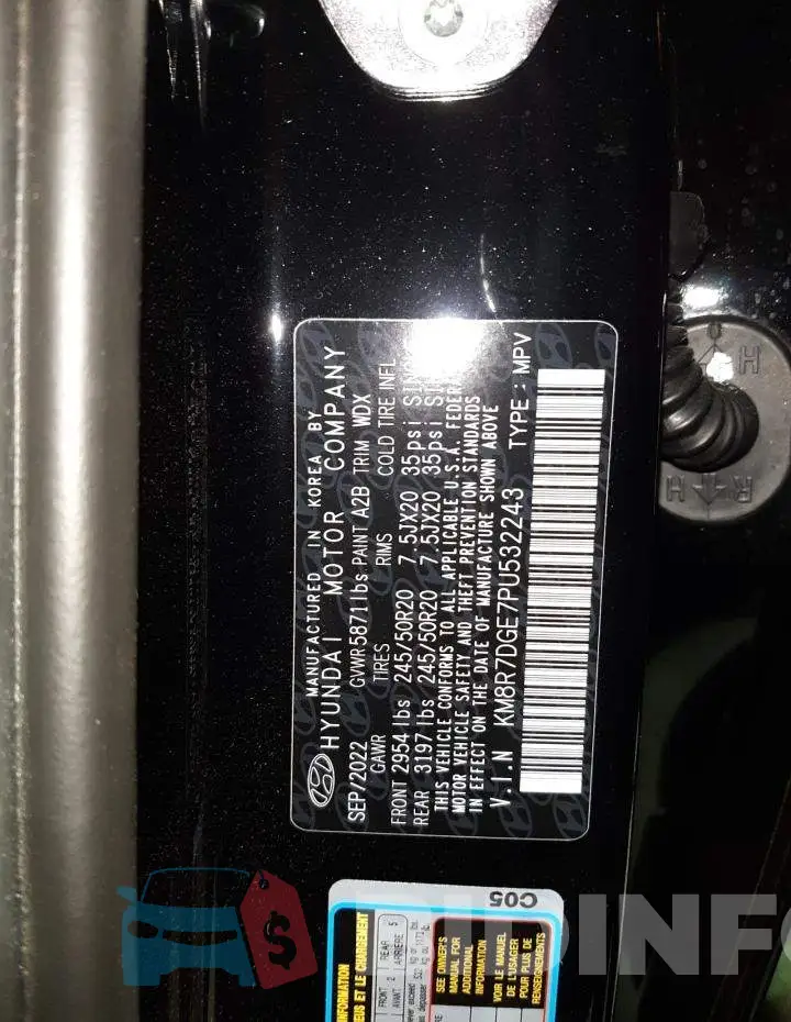 KM8R7DGE7PU532243 Photo# 13