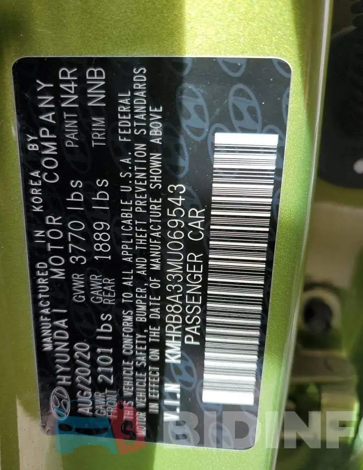 KMHRB8A33MU069543 Photo# 12