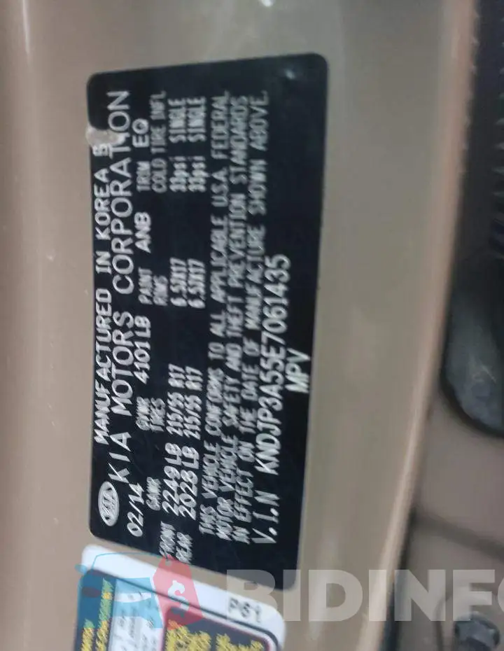 KNDJP3A55E7061435 Photo# 12