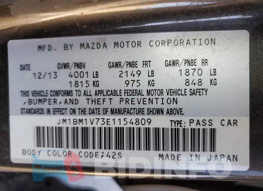 JM1BM1V73E1154809 Photo# 13
