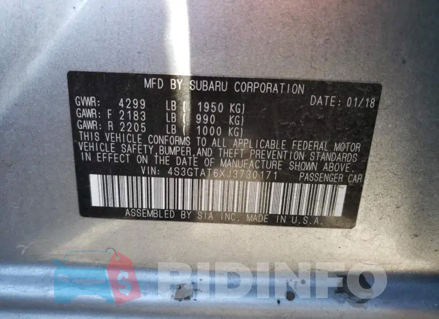 4S3GTAT6XJ3730171 Photo# 13