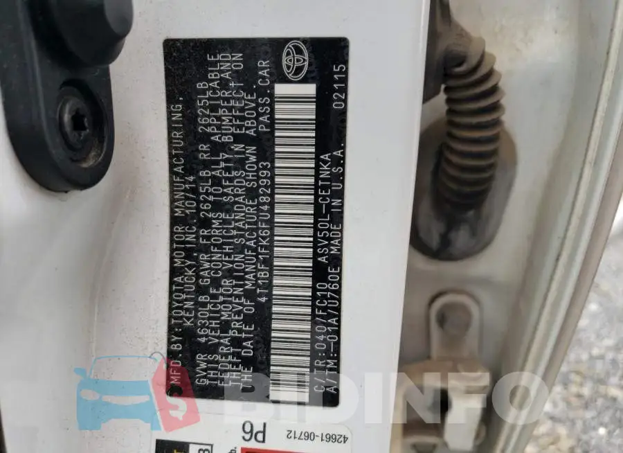 4T1BF1FK6FU482993 Photo# 12