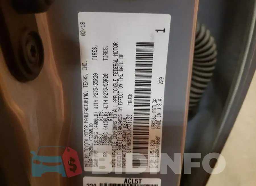 5TFHW5F1XJX731123 Photo# 12