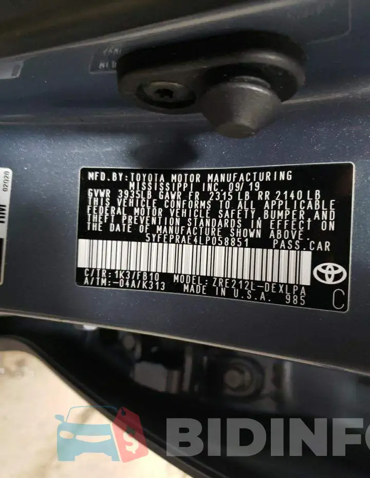 5YFEPRAE4LP058851 Photo# 13