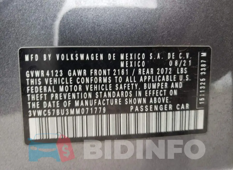 3VWC57BU3MM071779 Photo# 10