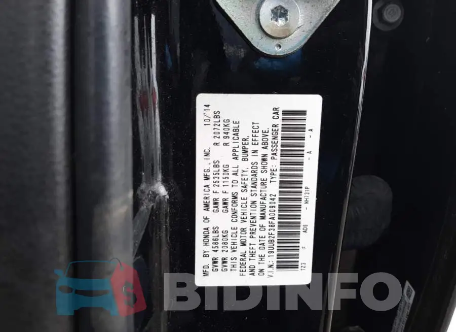 19UUB2F38FA009042 Photo# 12