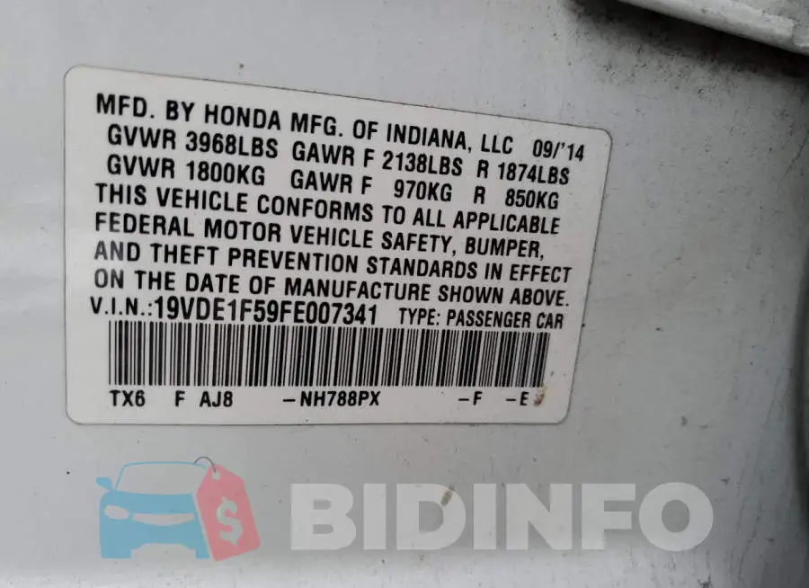 19VDE1F59FE007341 Photo# 13