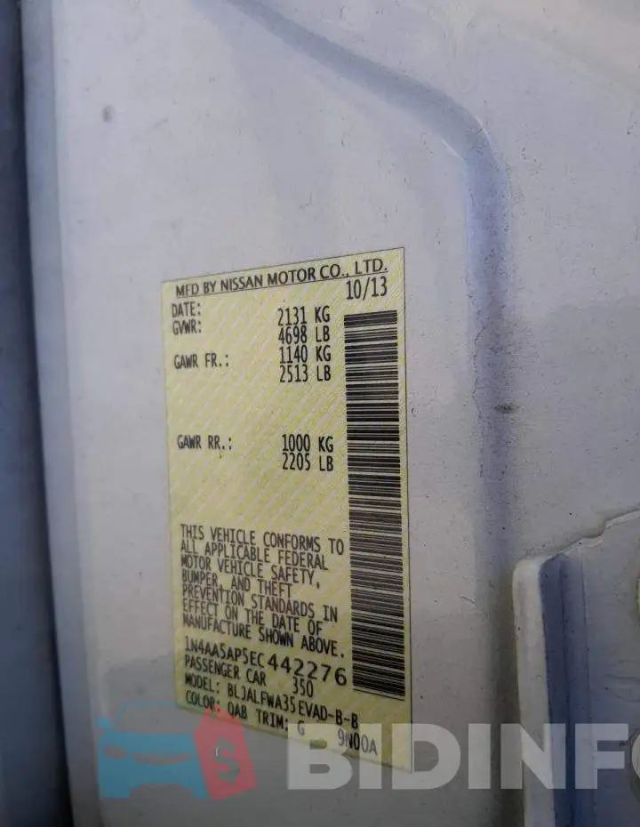 1N4AA5AP5EC442276 Photo# 12