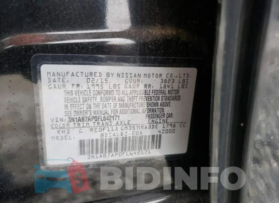 3N1AB7AP0FL642171 Photo# 12