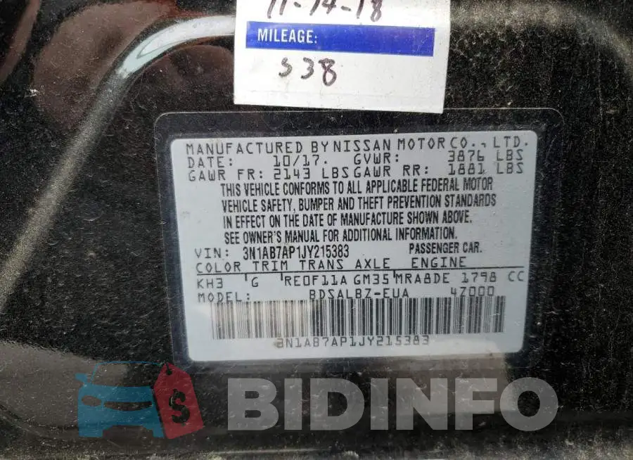 3N1AB7AP1JY215383 Photo# 12