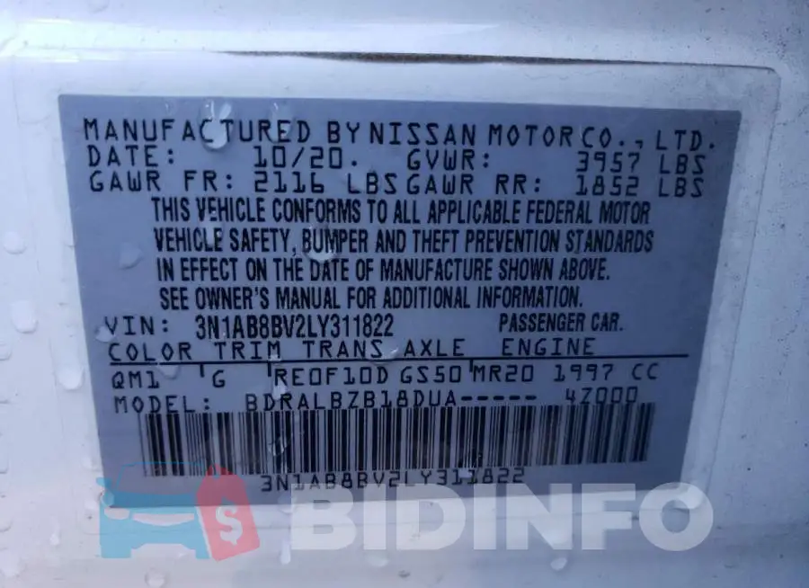 3N1AB8BV2LY311822 Photo# 12