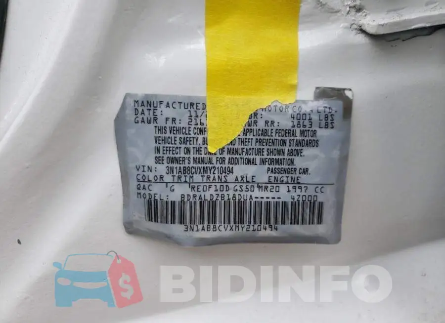 3N1AB8CVXMY210494 Photo# 13