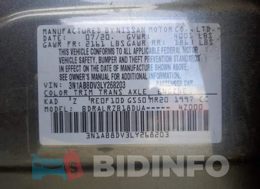 3N1AB8DV3LY268203 Photo# 12