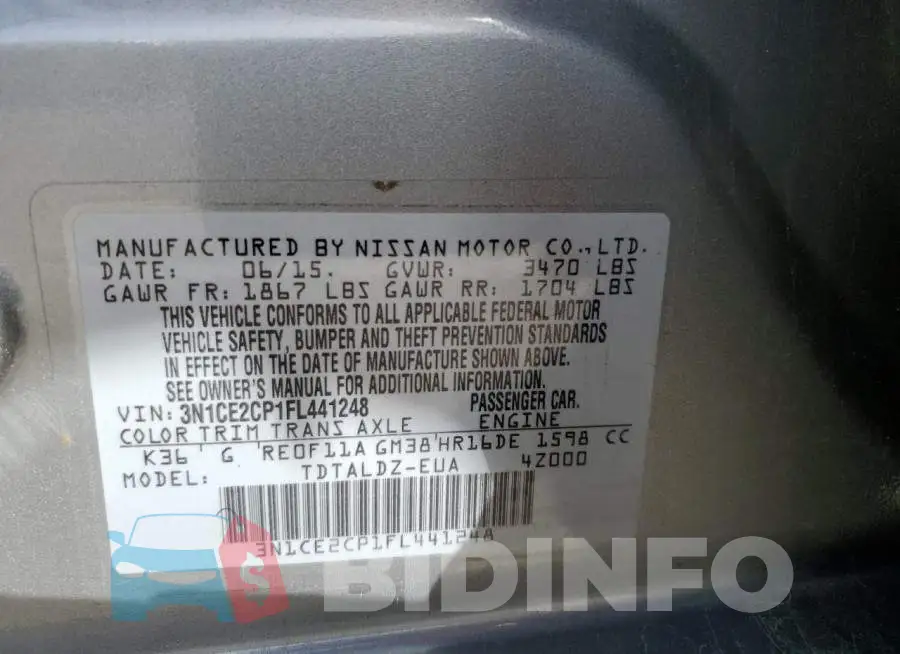 3N1CE2CP1FL441248 Photo# 12