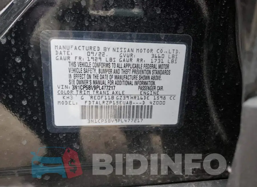 3N1CP5BV9PL477217 Photo# 12