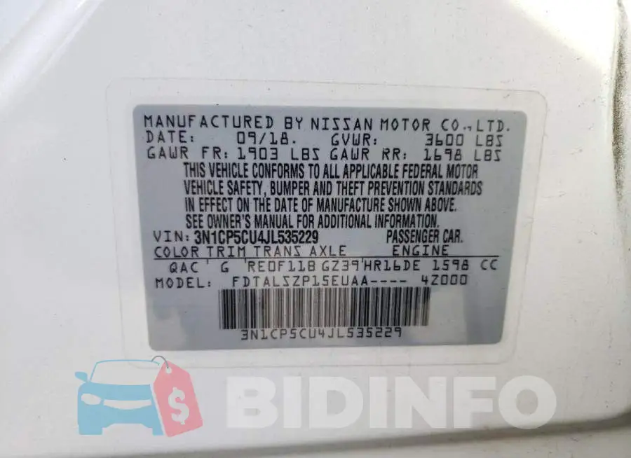 3N1CP5CU4JL535229 Photo# 14