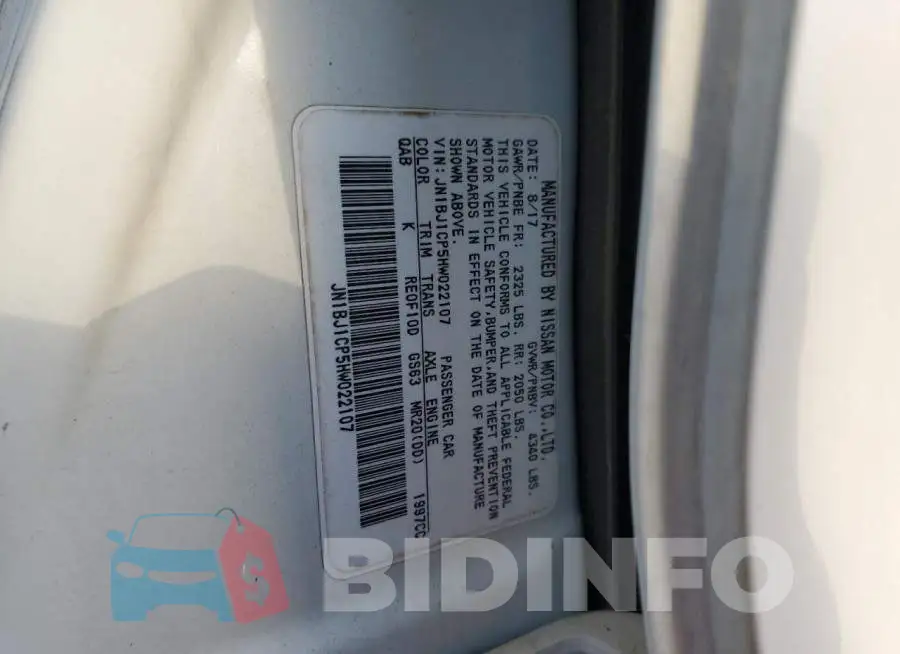 JN1BJ1CP5HW022107 Photo# 13