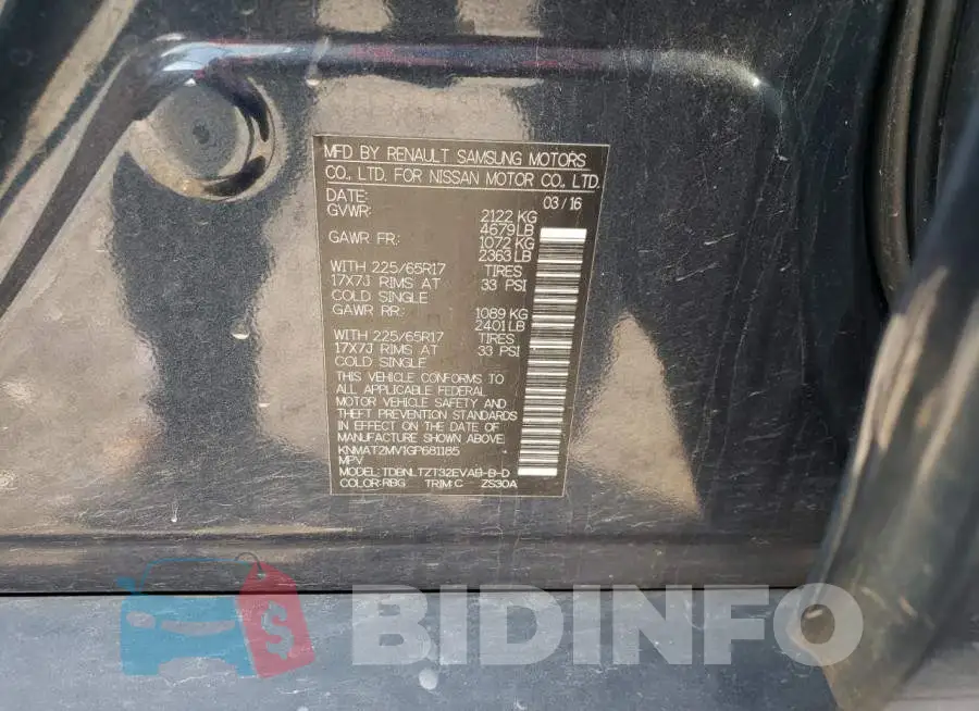 KNMAT2MV1GP681185 Photo# 13
