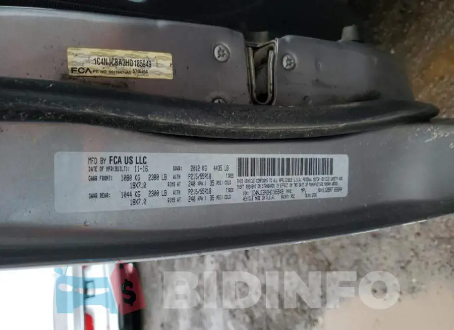 1C4NJCBA3HD185949 Photo# 12