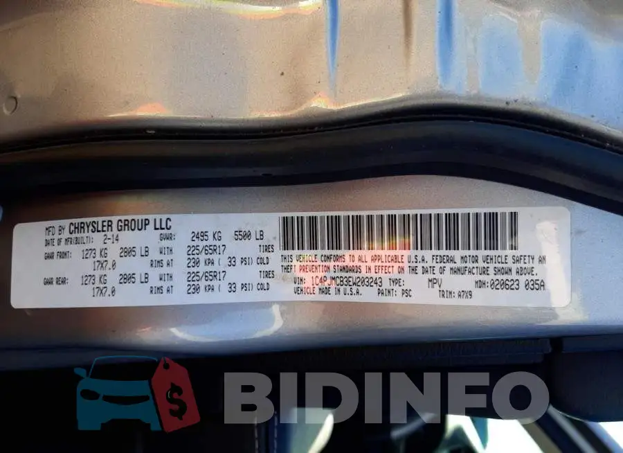 1C4PJMCB3EW203243 Photo# 13