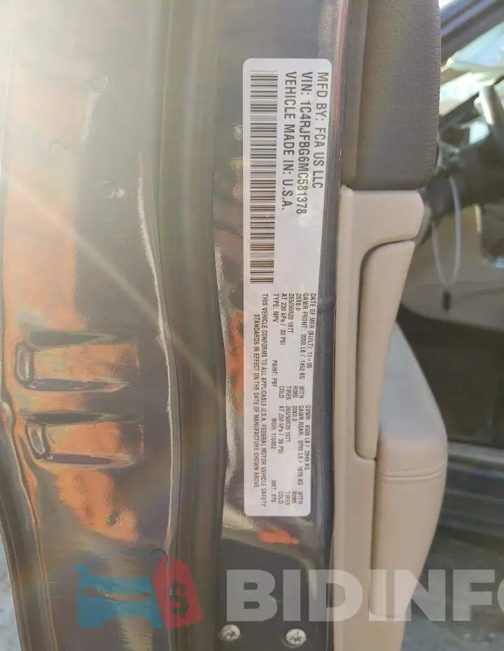 1C4RJFBG6MC581378 Photo# 13