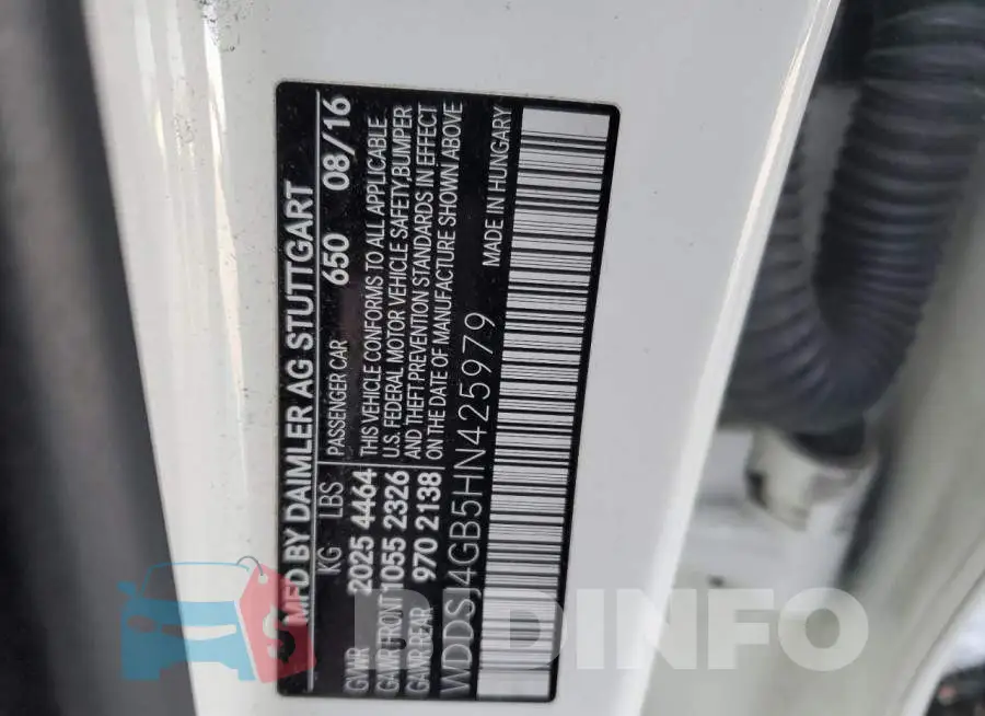 WDDSJ4GB5HN425979 Photo# 12