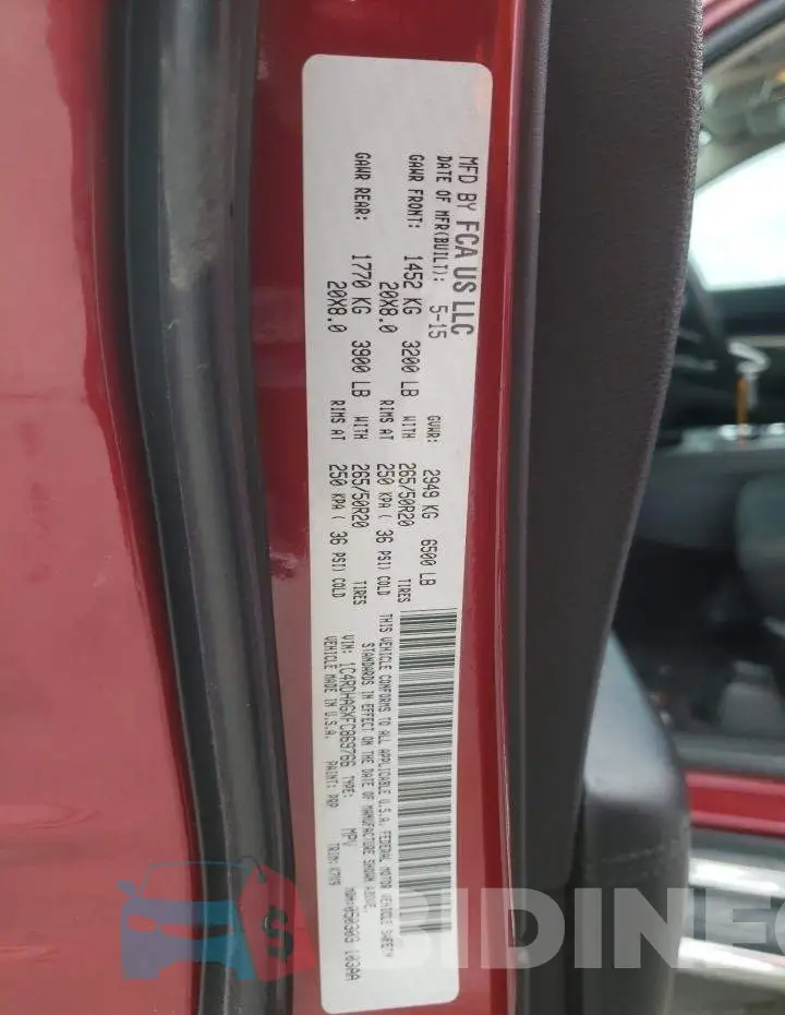 1C4RDHAGXFC869766 Photo# 14