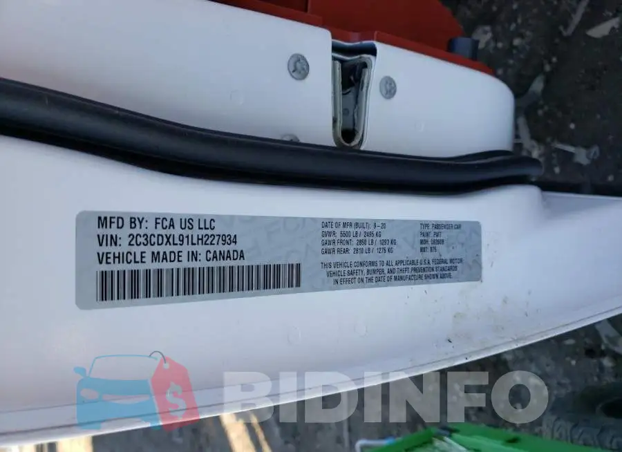 2C3CDXL91LH227934 Photo# 12
