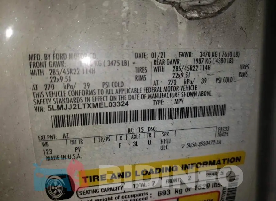 5LMJJ2LTXMEL03324 Photo# 10