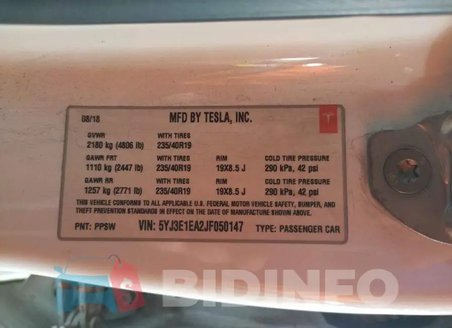 5YJ3E1EA2JF050147 Photo# 12
