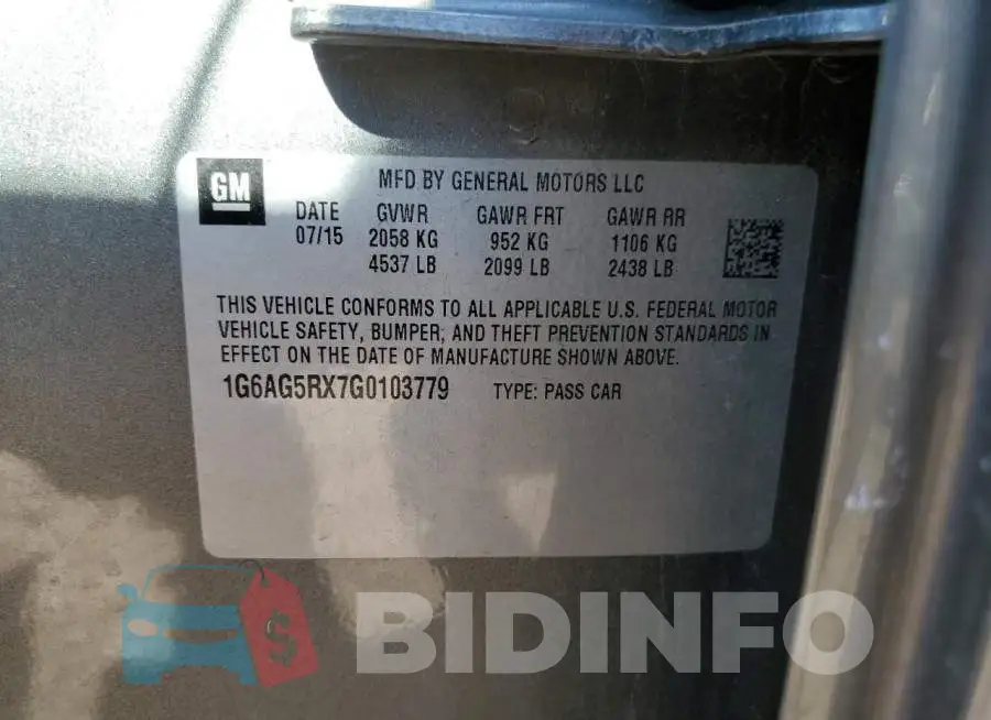 1G6AG5RX7G0103779 Photo# 12