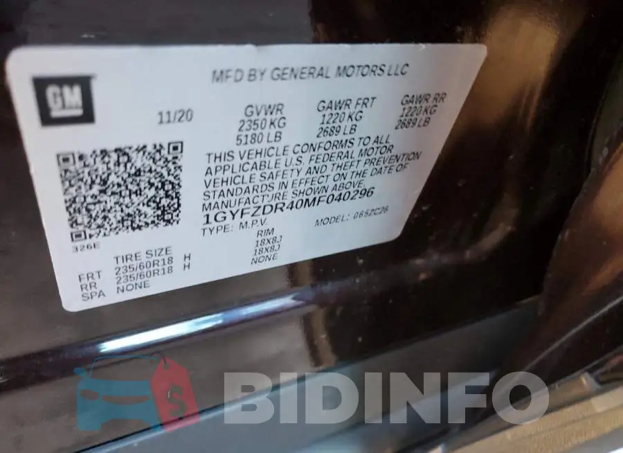 1GYFZDR40MF040296 Photo# 13