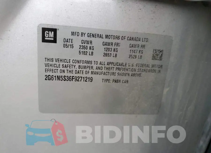2G61N5S36F9271219 Photo# 13