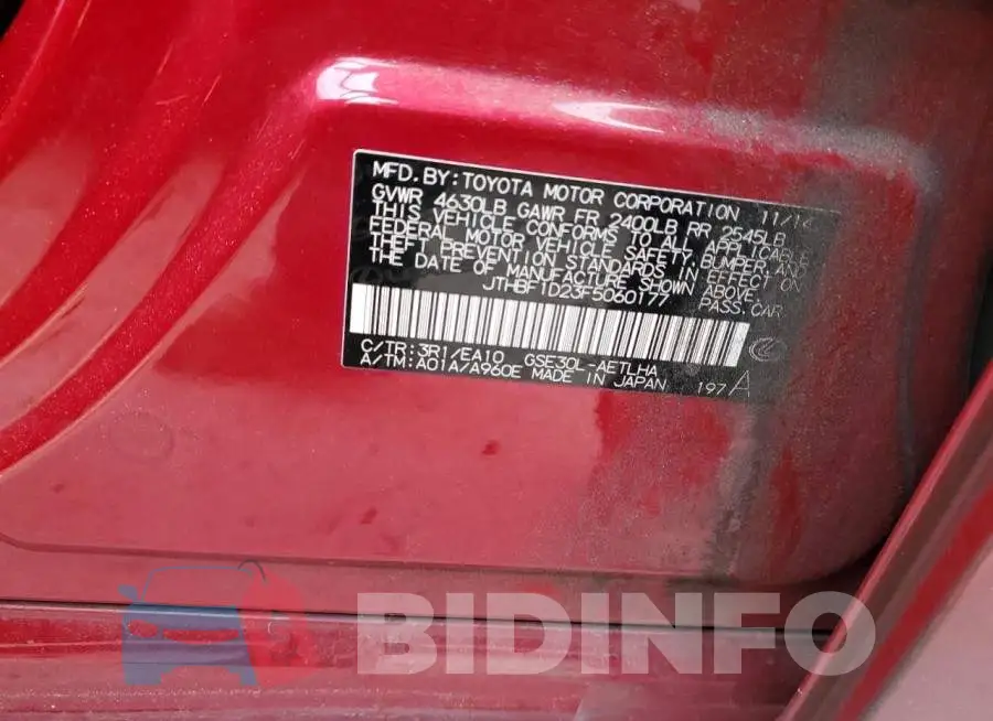 JTHBF1D23F5060177 Photo# 12