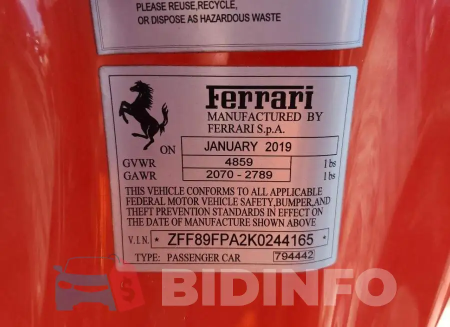 ZFF89FPA2K0244165 Photo# 12
