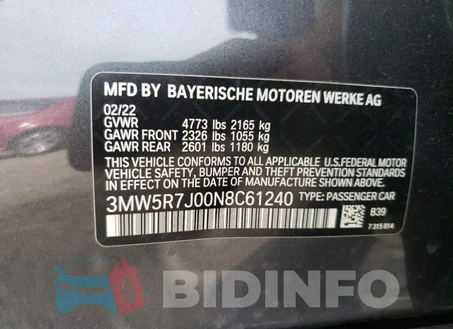3MW5R7J00N8C61240 Photo# 12