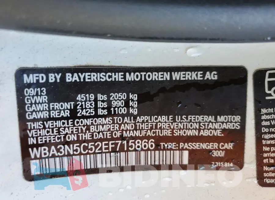 WBA3N5C52EF715866 Photo# 13