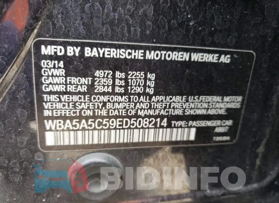 WBA5A5C59ED508214 Photo# 12