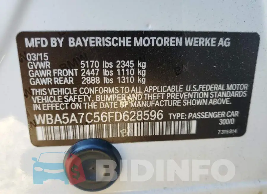 WBA5A7C56FD628596 Photo# 12