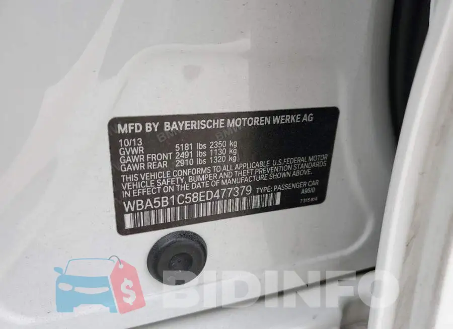 WBA5B1C58ED477379 Photo# 12