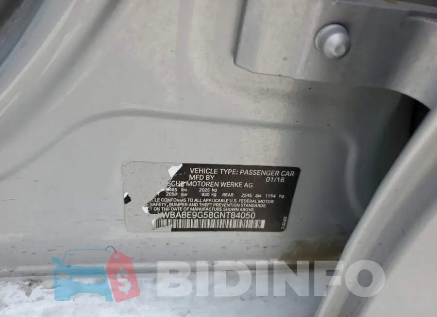 WBA8E9G58GNT84050 Photo# 12