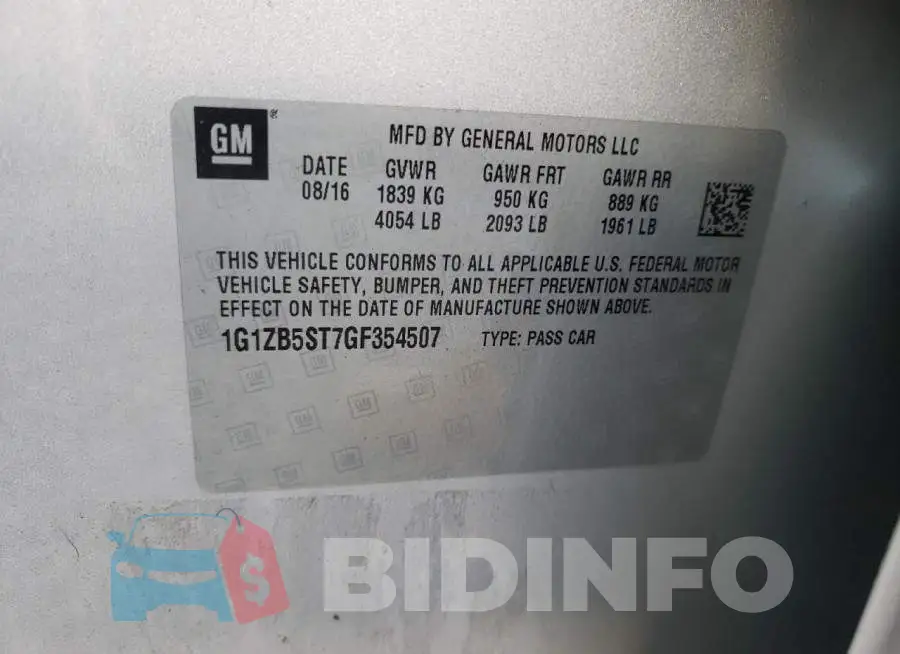 1G1ZB5ST7GF354507 Photo# 12