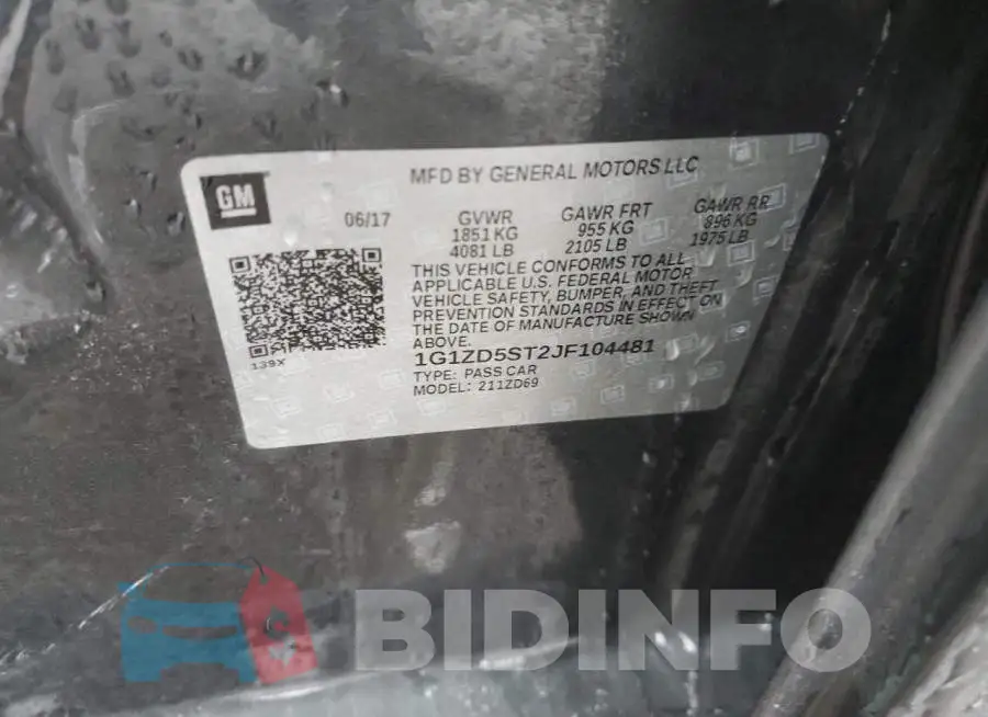 1G1ZD5ST2JF104481 Photo# 12