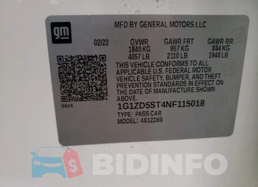 1G1ZD5ST4NF115018 Photo# 13