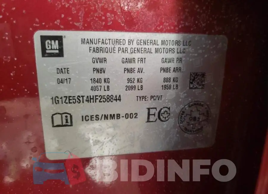 1G1ZE5ST4HF258844 Photo# 12