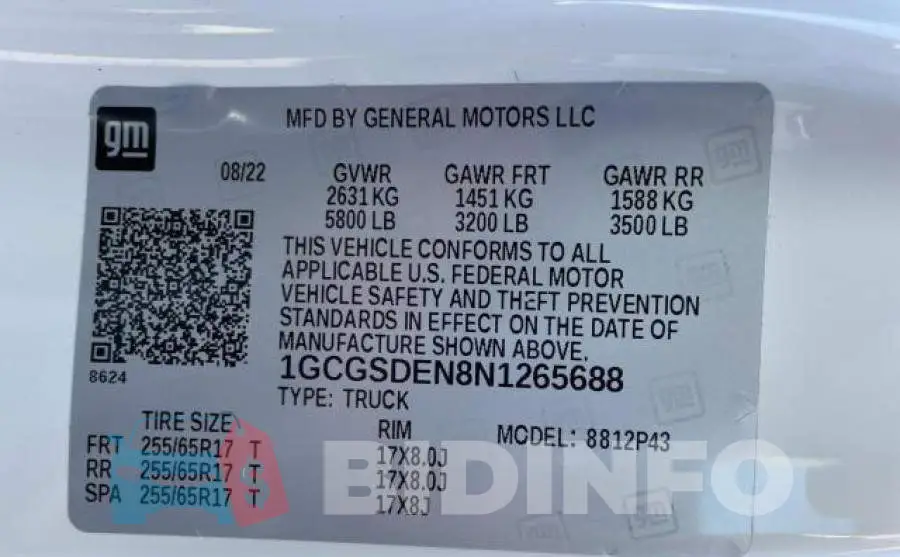 1GCGSDEN8N1265688 Photo# 10