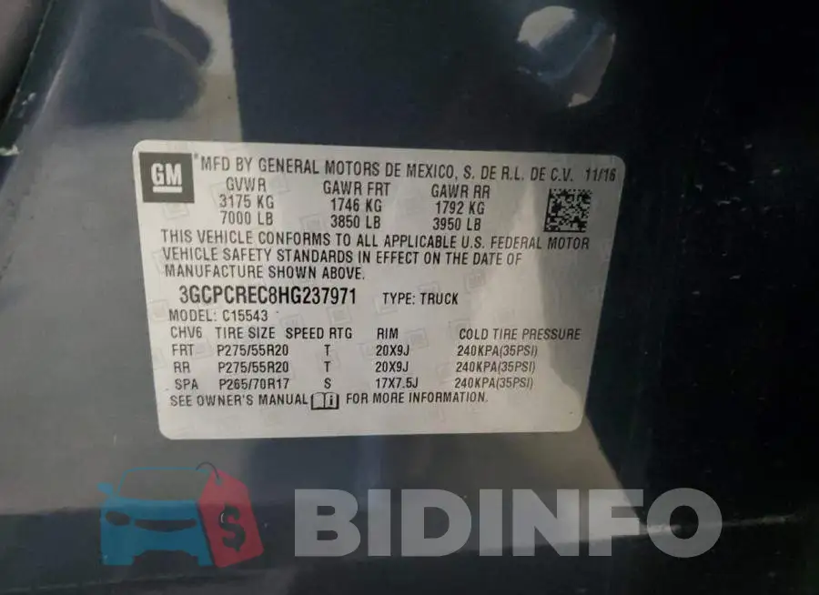 3GCPCREC8HG237971 Photo# 12