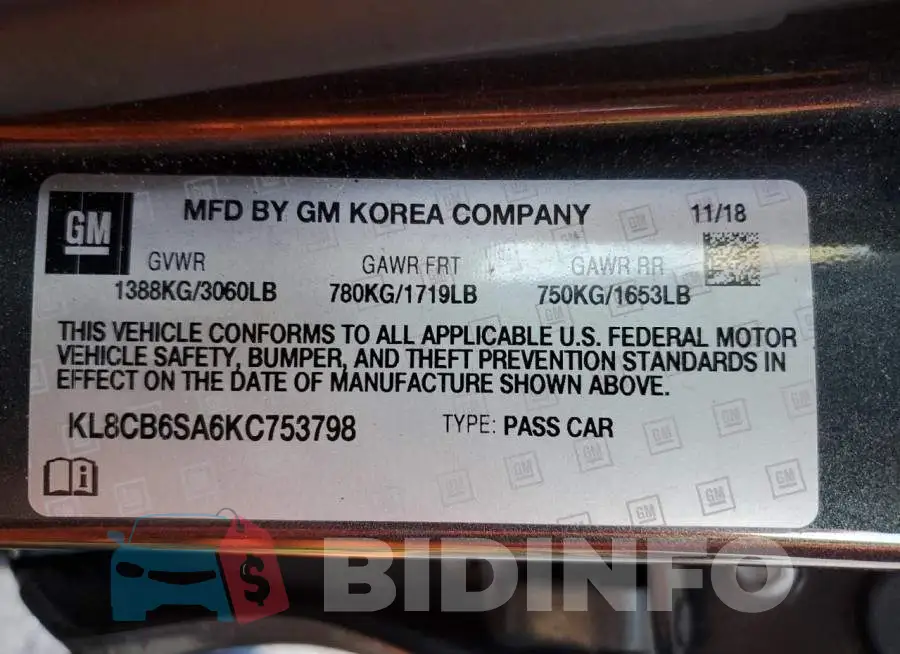 KL8CB6SA6KC753798 Photo# 12